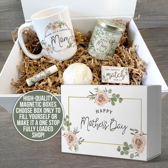Happy Mother's  Day mom or grandma gift box with drinkware option gift set