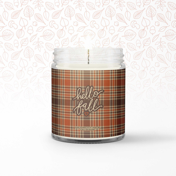Hello Fall soy blend wax candle