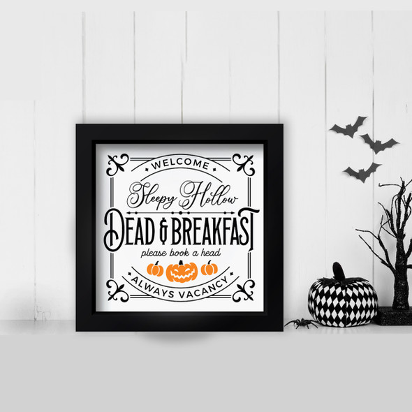 Halloween sleepy hollow dead & breakfast and plaid layering frames for multi display canvas signs