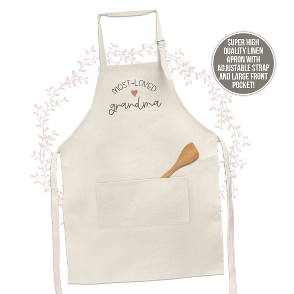 Most-loved grandma poly linen apron