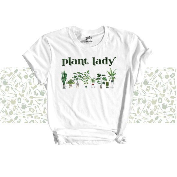 Plant lady potted plants gardening Tshirt