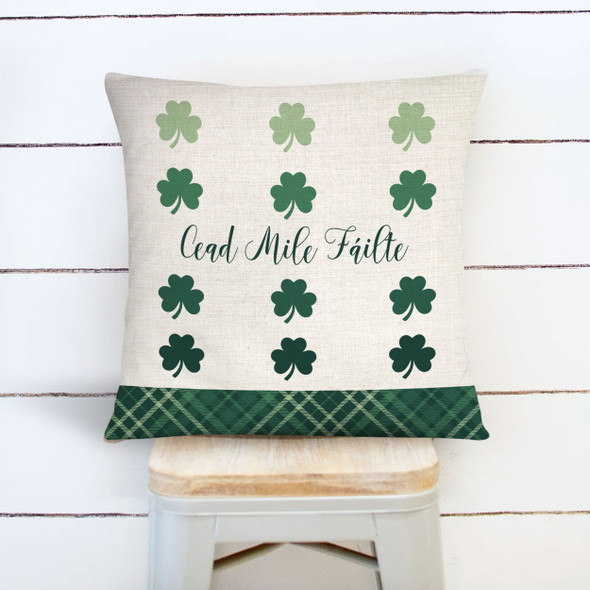 Irish gaelic cead mile fáilte one hundred thousand welcomes  throw pillowcase pillow