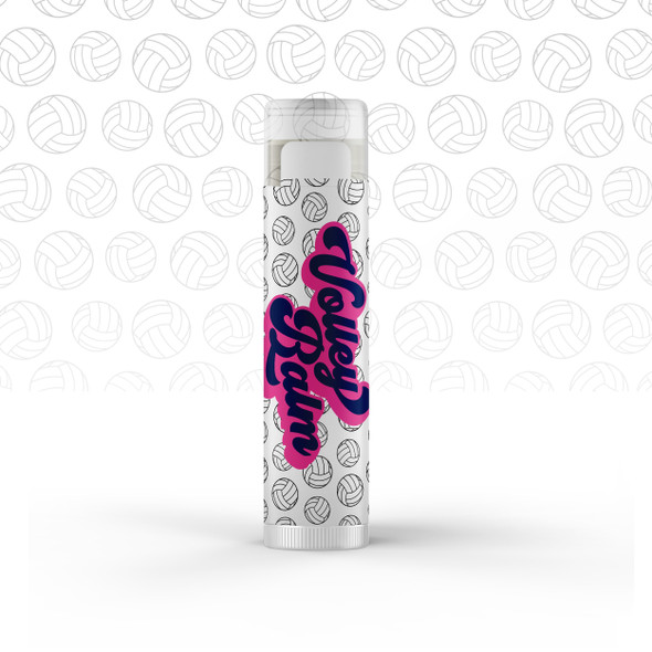 Lip balm with holder option personalized sports dance team favor volleyball