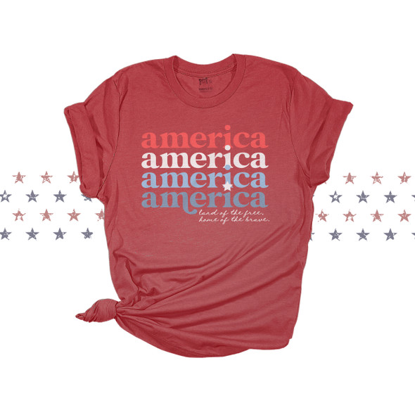 Fourth of July america unisex adult DARK Tshirt