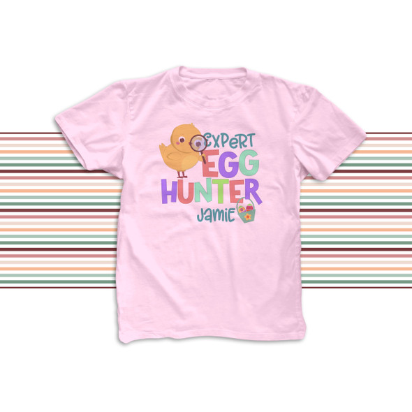 Easter expert egg hunter girl personalized Tshirt