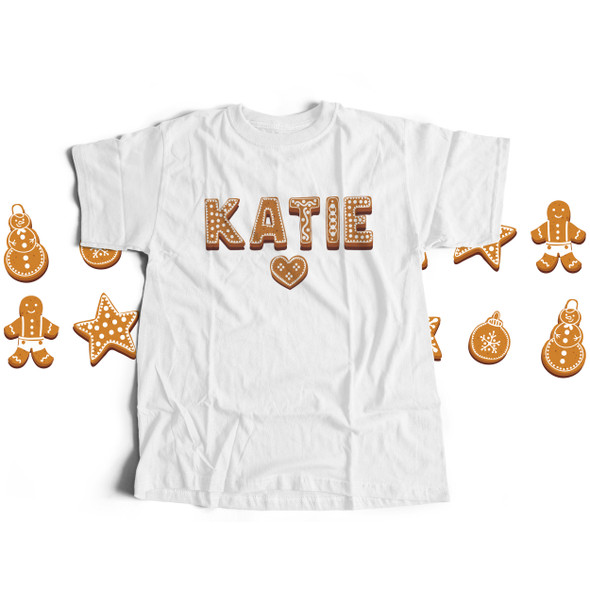 Christmas gingerbread cookies personalized bodysuit or Tshirt