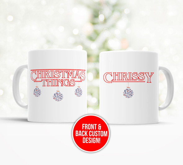 Christmas things coffee mug with personalization option