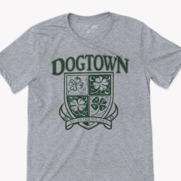 St. Patrick's Day dogtown shamrock coat of arms saint louis Tshirt