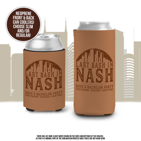 Bachelor party nashville last bash in nash personalized can coolies