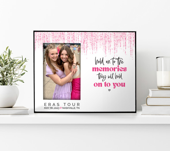 Hold on to the memories taylor swift eras tour photo frame gift