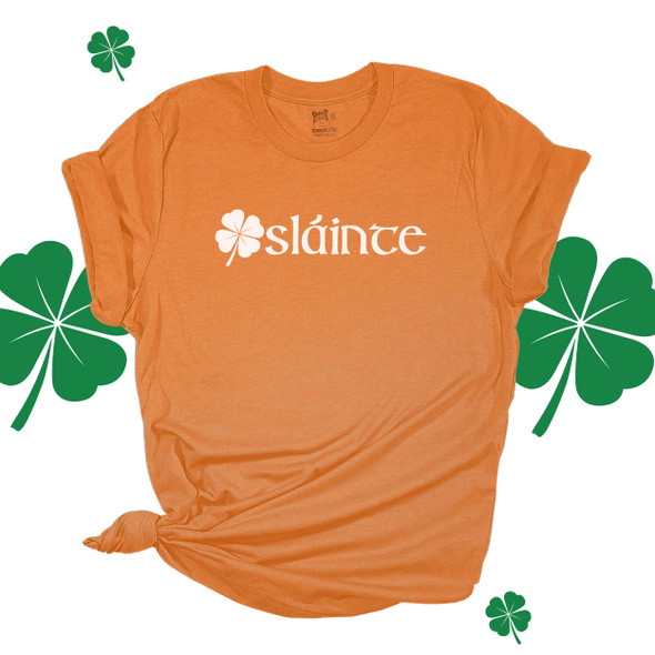 St. Patrick's Day sláinte clover DARK Tshirt