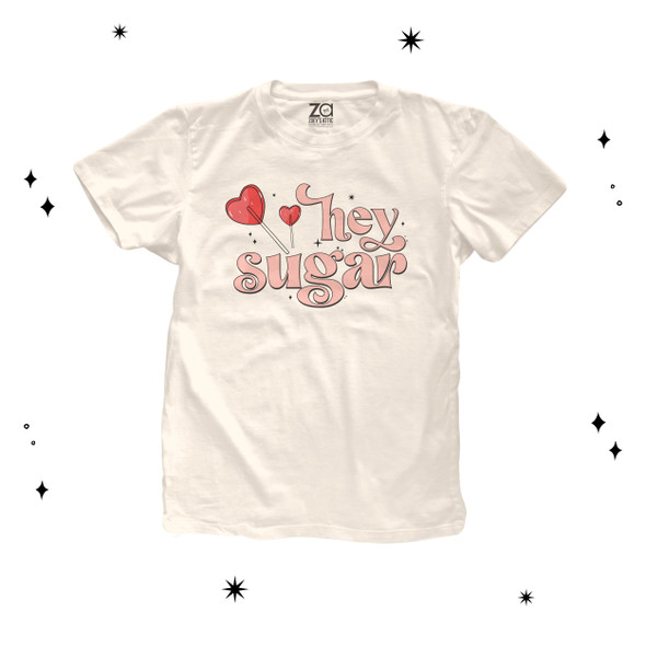 Valentine hey sugar candy heart sucker bodysuit or Tshirt