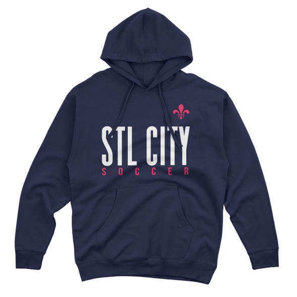 STL City soccer fleur de lis unisex adult hooded sweatshirt