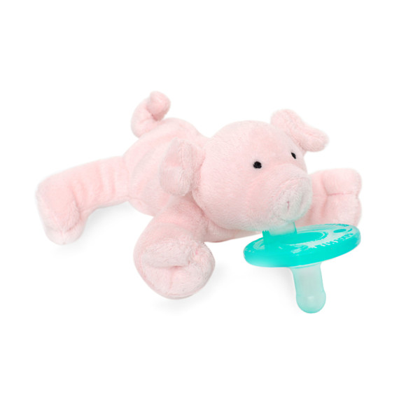 Pink piglet pacifier by Wubbanub