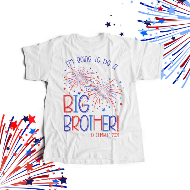 Big brother to be shirt 4th of July pregnancy announcement Tshirt