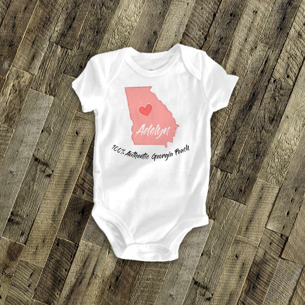 Home state shirt childrens home state Georgia personalized Tshirt or bodysuit