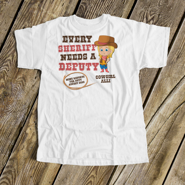 Big sister to be shirt cowgirl sheriff pregnancy announcement Tshirt