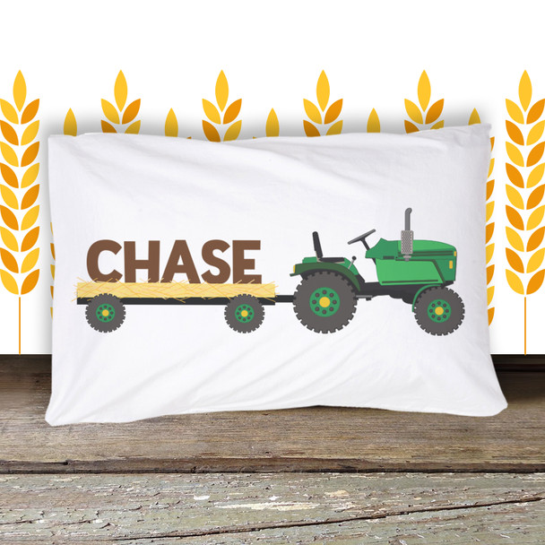 Tractor personalized pillowcase / pillow