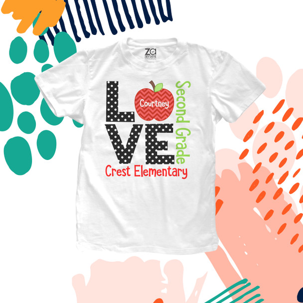 Student love school personalized Tshirt