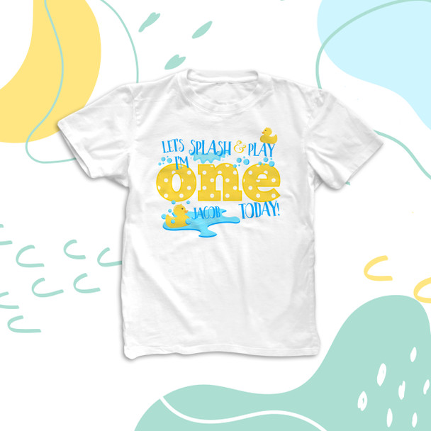 First birthday splash and play Tshirt