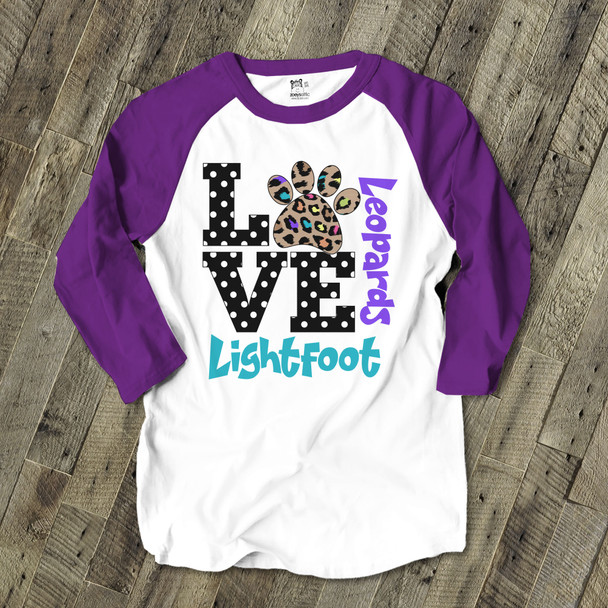 School Mascot Teacher Shirt - Lightfoot Leopards