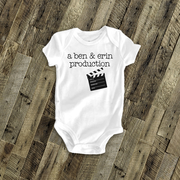 Production clapboard personalized bodysuit