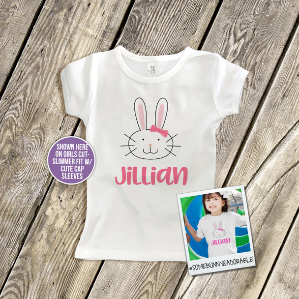 Easter shirt bunny head girl Tshirt