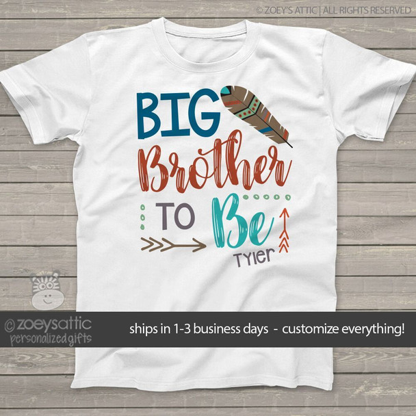 Big brother to be feather Tshirt