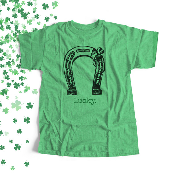  St. Patrick's Day lucky horseshoe adult unisex Tshirt