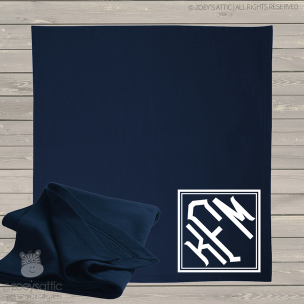 Monogram fleece blanket