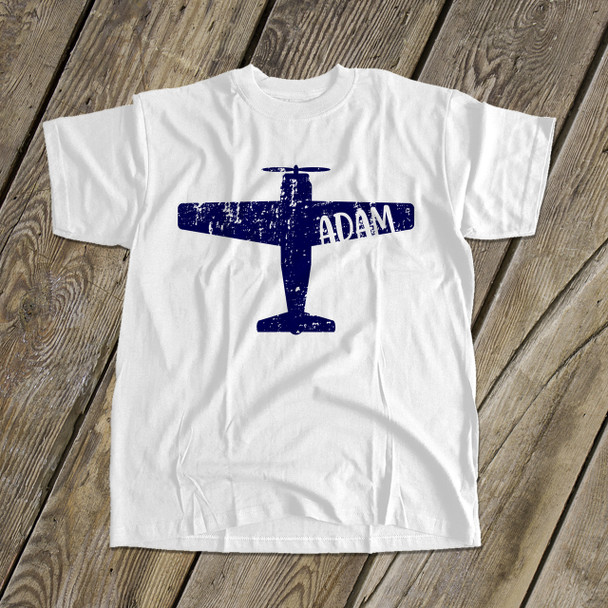 Propeller airplane personalized Tshirt