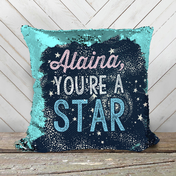 You're a star personalized decorative sequin pillowcase pillow