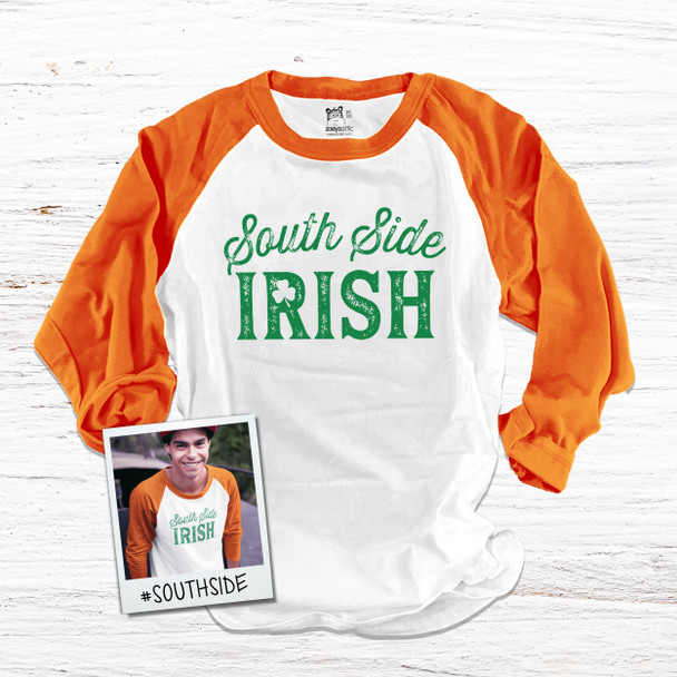 St. Patrick's Day Chicago south side irish adult unisex raglan shirt