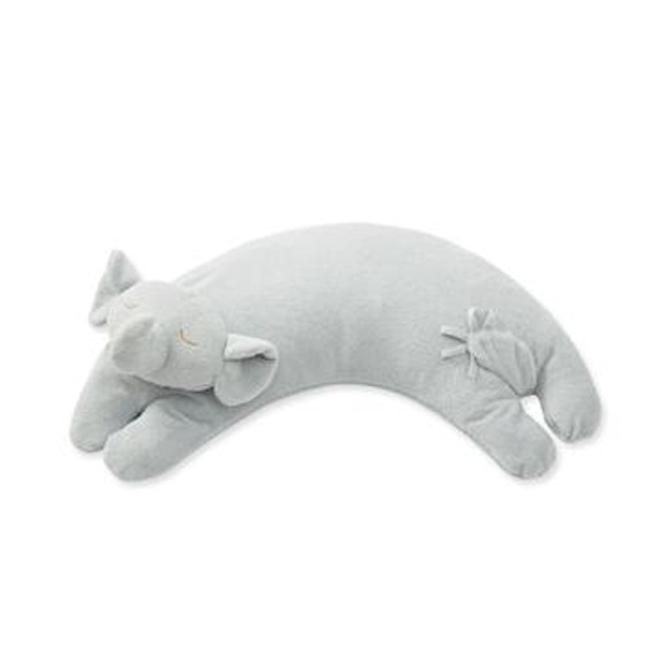 Grey Elephant Curved Pillow by Angel Dear