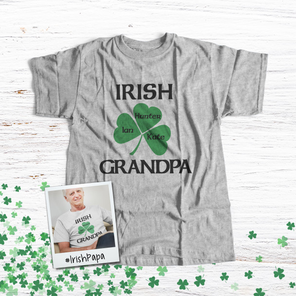 Grandpa or papa shirt Irish grandpa personalized Tshirt