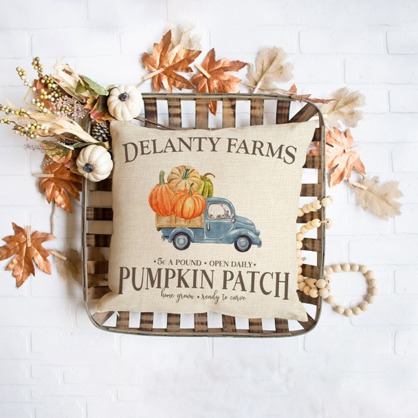 Halloween pumpkin patch farm personalized pillowcase pillow