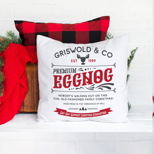 Hap hap happiest christmas griswold & co premium eggnog throw pillowcase pillow
