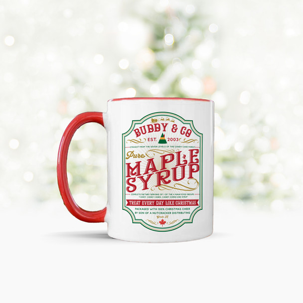 Christmas buddy & co pure maple syrup holiday elf tea coffee mug