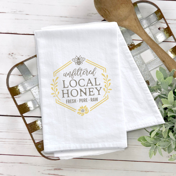 Local honey unfiltered fresh pure raw honey bee cotton tea towel