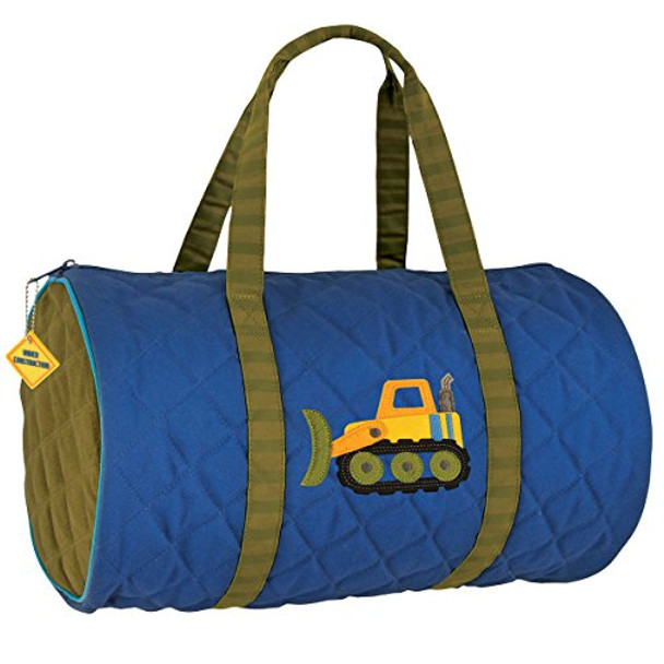 Construction QUILTED duffle by Stephen Joseph with personalized embroidery option