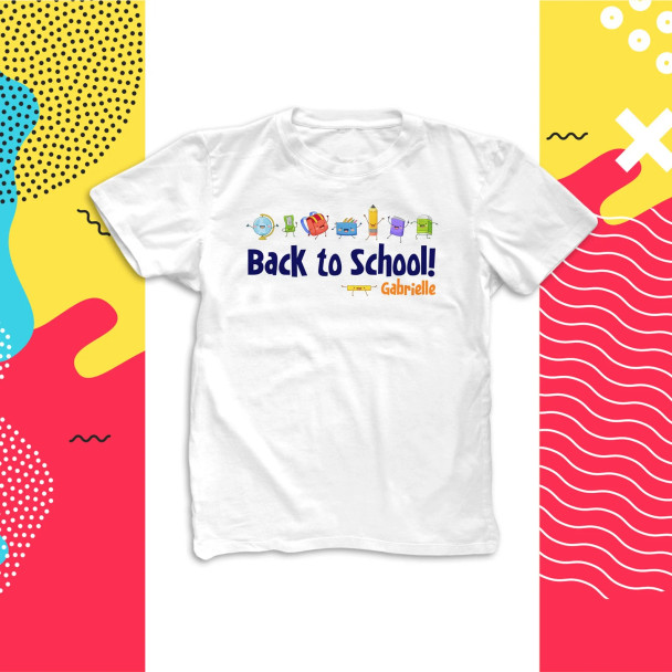 Student school tools personalized back to school Tshirt