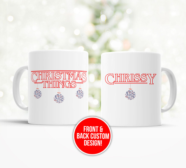 Christmas things coffee mug with personalization option