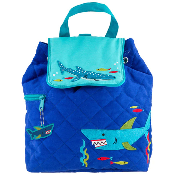 Shark QUILTED backpack by Stephen Joseph with personalized embroidery option