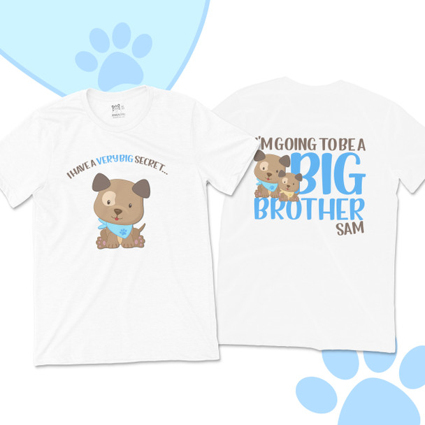 Big brother to be puppy dog secret pregnancy announcement Tshirt