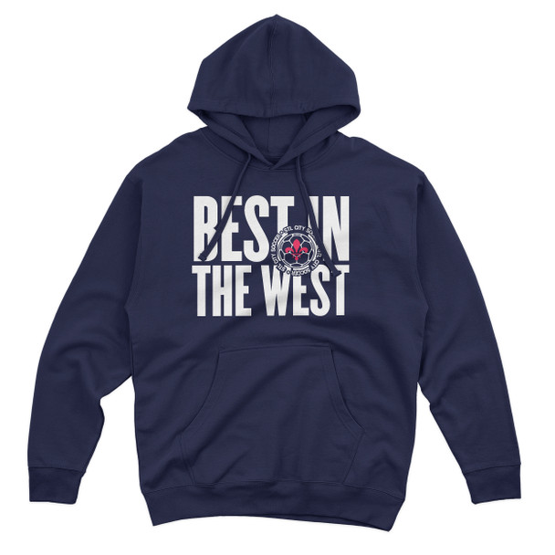 STL City soccer best in the west adult hooded or crew neck sweatshirt