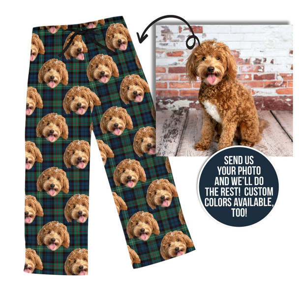 Funny pet face dog or cat pajama pants