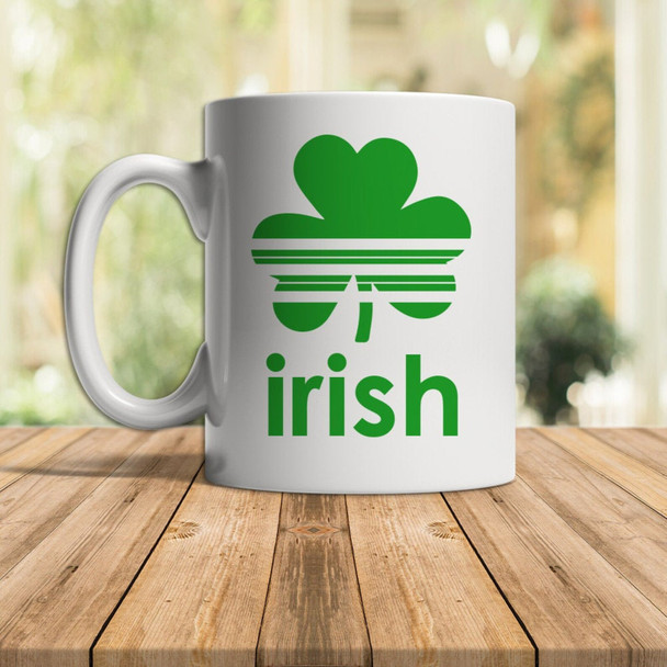 St. Patrick's Day striped shamrock irish tea coffee mug 