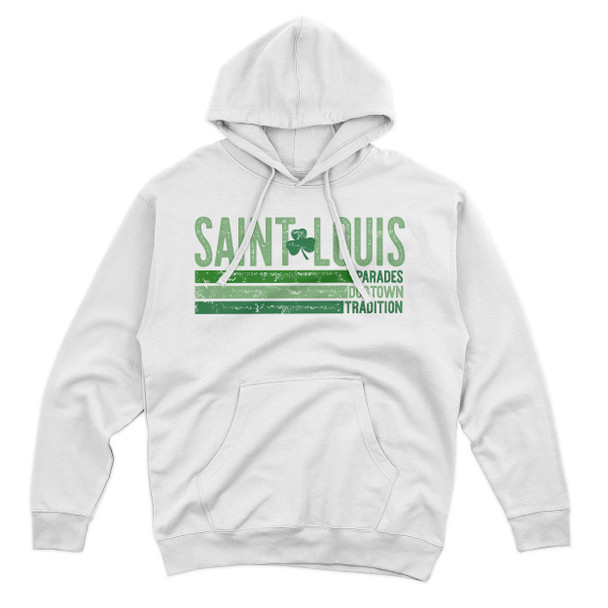 St. Patrick's Day saint louis parades dogtown tradition unisex adult hoodie or crew neck sweatshirt