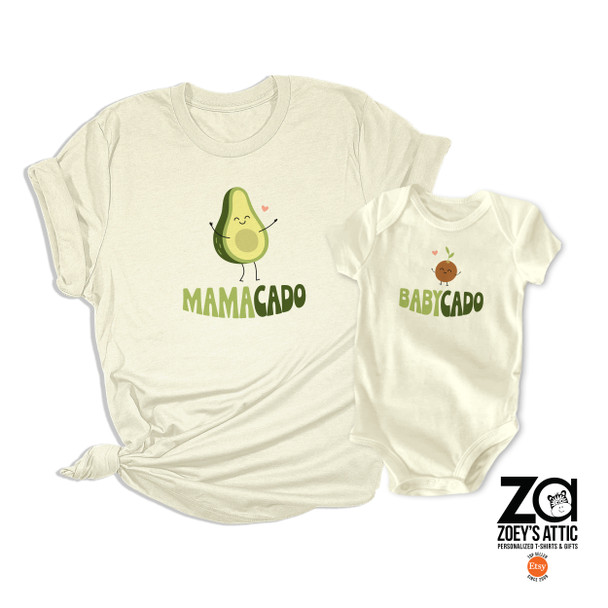 mama mini matching shirt sets mamacado babycado cute first mother's day t-shirts
