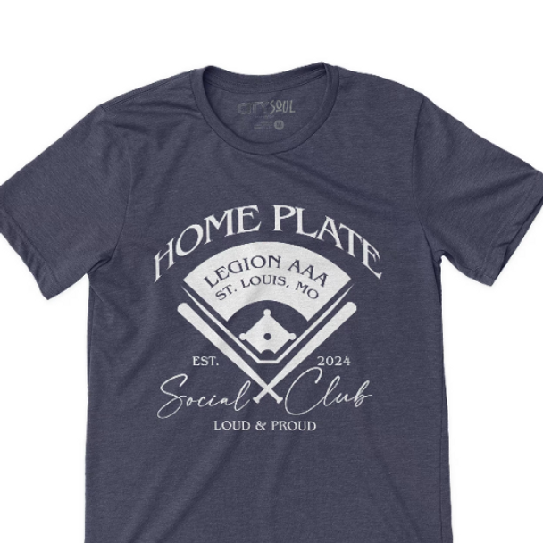 Baseball mom home plate social club unisex DARK Tshirt